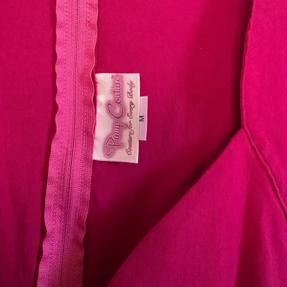 Pinup Couture “Erin” 1950s style Hot Pink Wiggle Dress Size M - Picture 3 of 8